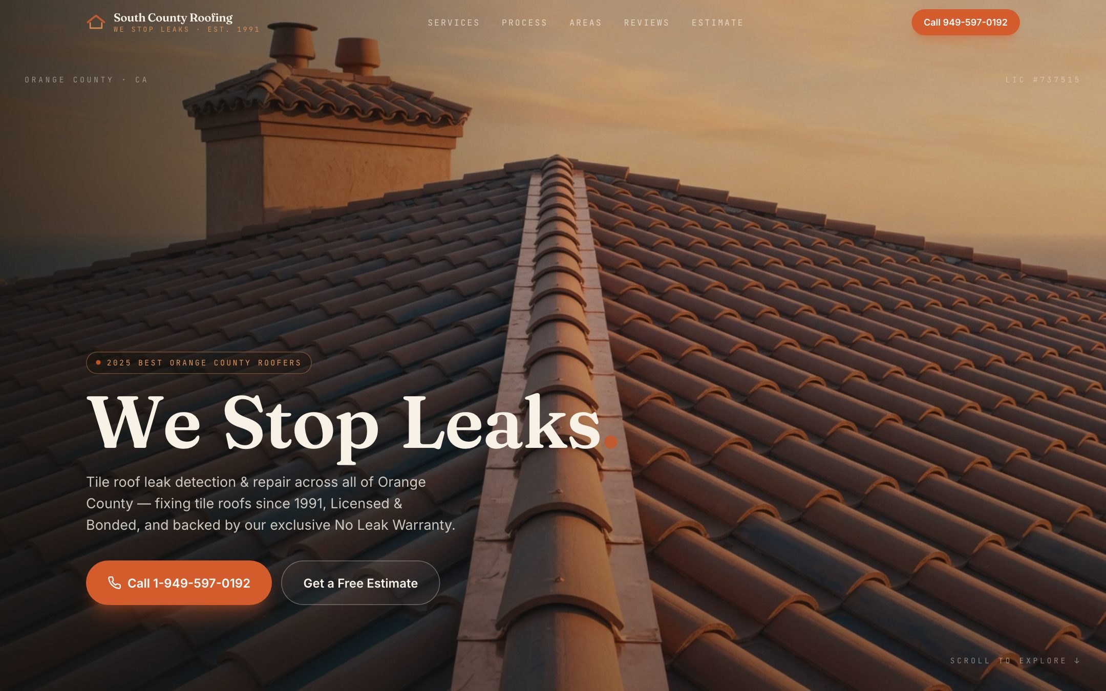 South County Roofing — screenshot